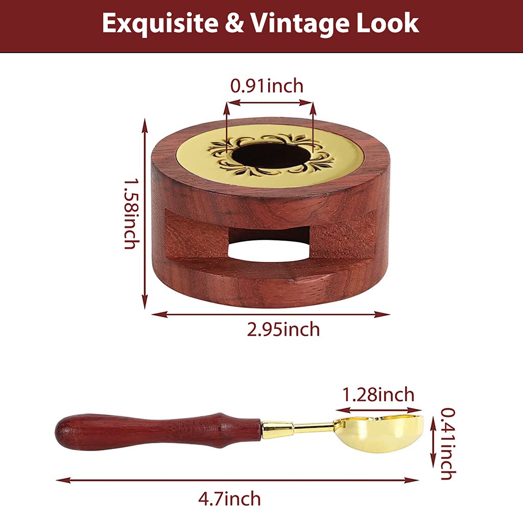 HASTHIP® Wax Sealing Tools, Wax Seal Stamp Kit, Wax Seal Warmer, Sealing Wax Melting Furnace Tool For Wax Envelope Seal Stamp - Wax Sealing Stove - Brass Wax Spoon - Wax Sealing Set (Red-Brown) HASTHIP® Wax Sealing Tools, Wax Seal Stamp Kit, Wax Seal Warmer, Sealing Wax Melting Furnace Tool For Wax Envelope Seal Stamp - Wax Sealing Stove - Brass Wax Spoon - Wax Sealing Set (Red-Brown)
